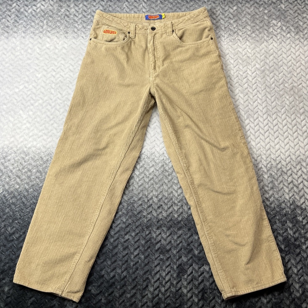 Empyre Corduroy Pants Mens 32x39" Beige Loose Relax 100% Cotton